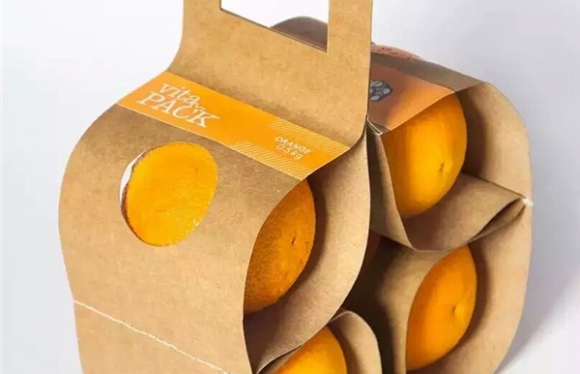 原來(lái)橙子還可以這么包裝，牛皮紙水果包裝鑒賞
